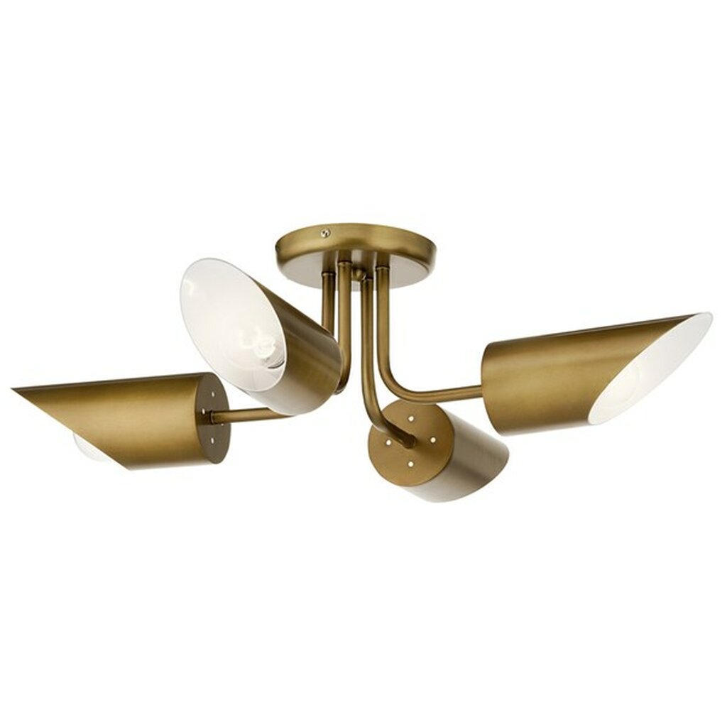 Kichler 52164NBR Fixture With Trentino sleek metal cylinders are