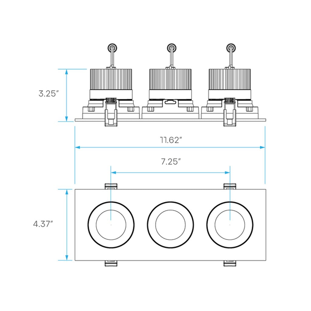 Luxrite LR32185 36W LED Triple Head Dimmable Fixture TRIPLE-HEAD