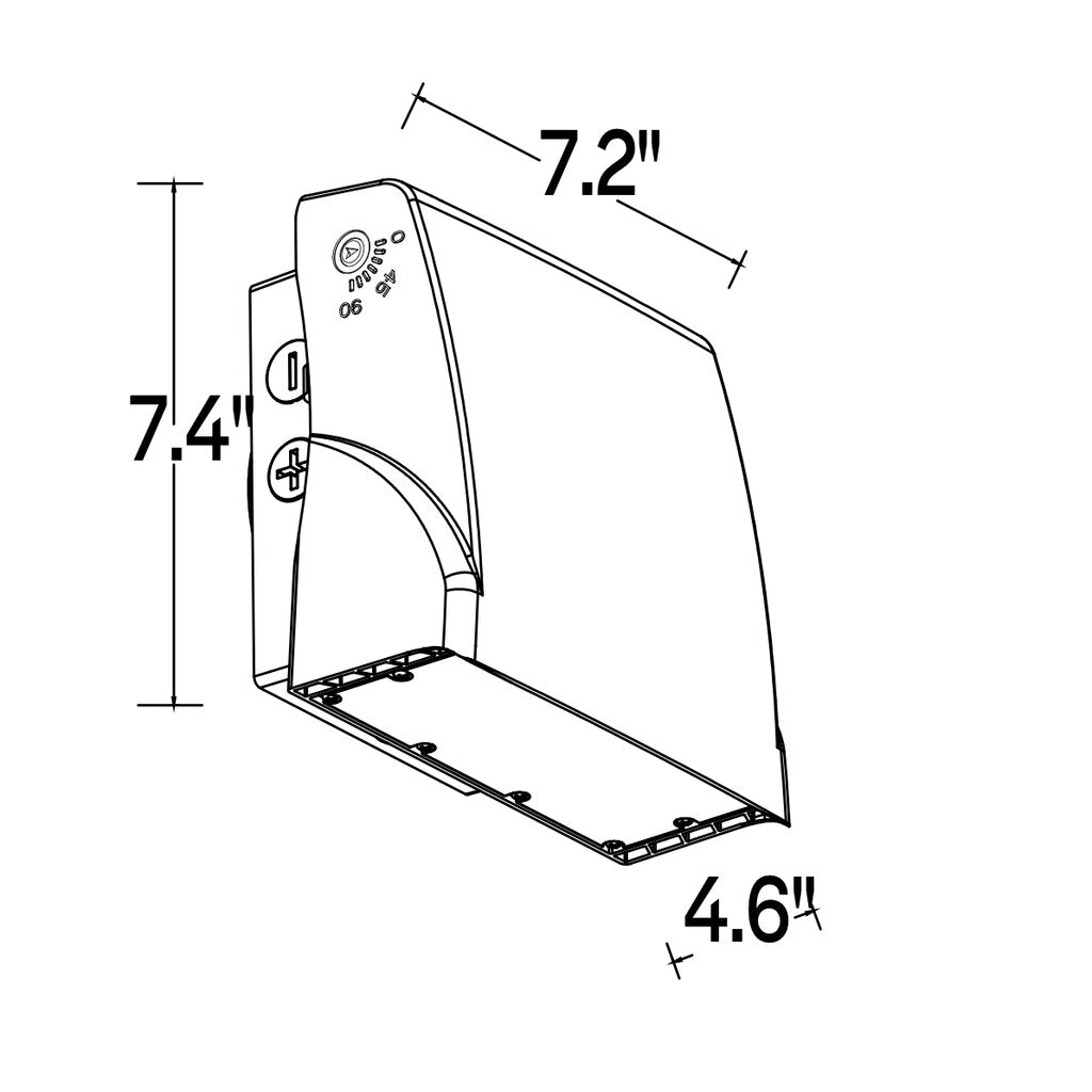 Halco 39874 15W LED Dimmable Fixture Adjustable Wallpack Watts Color