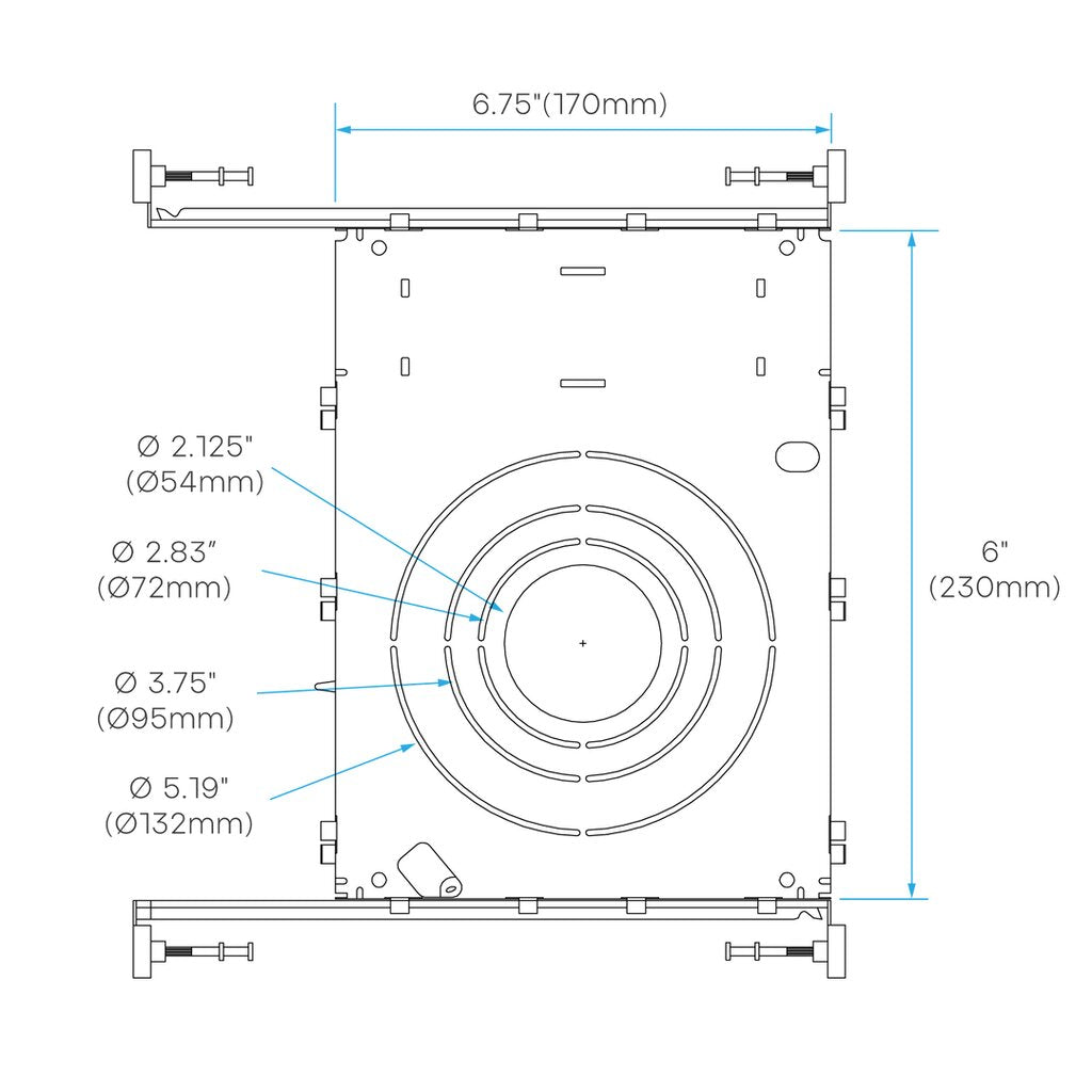 Luxrite LR41002 Fixture UNIVERSAL ROUND MOUNTING PLATE MP-UNV-3/4/6