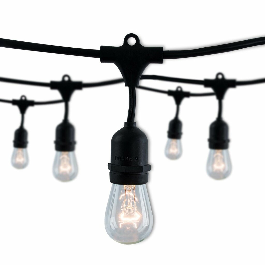 Bulbrite 812482 String Light Fixture 48-foot Kit with Clear Vintage