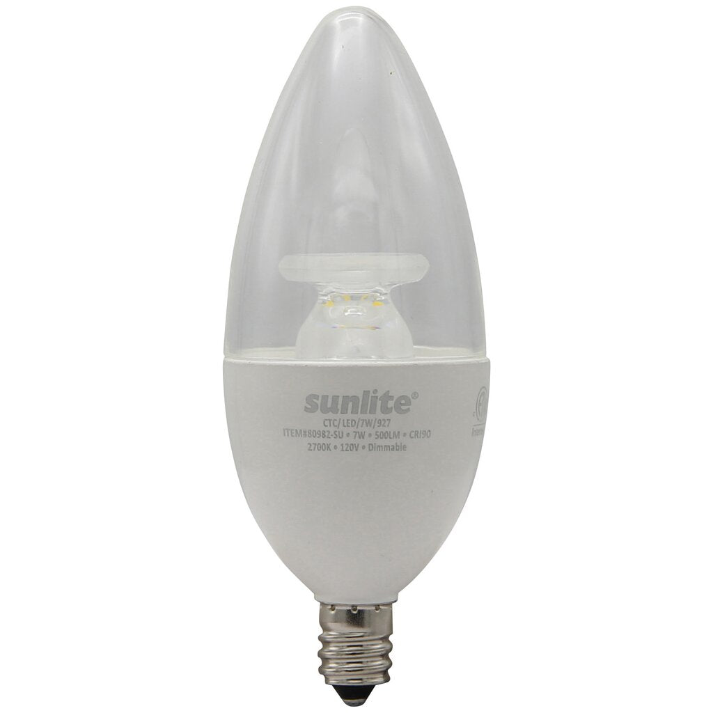 6 pack - Sunlite 80982-SU 7W B13 Warm White LED Light Bulb