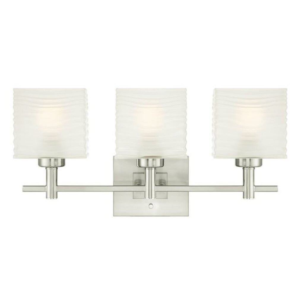Westinghouse 6304000 Sconce Fixture 3 Light Wall Brushed Nickel Finish