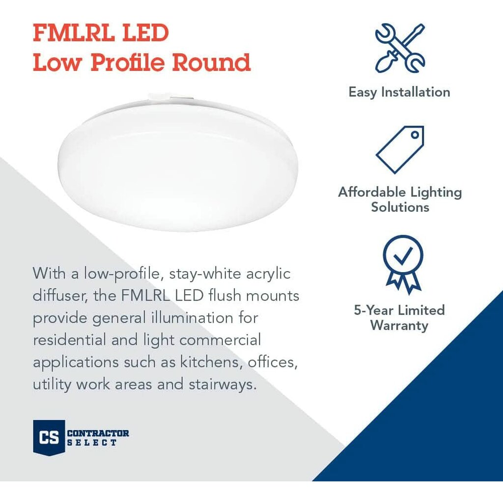 Lithonia FMLRL 14 20840 M4 24W LED Dimmable Fixture Lighting FMLRL