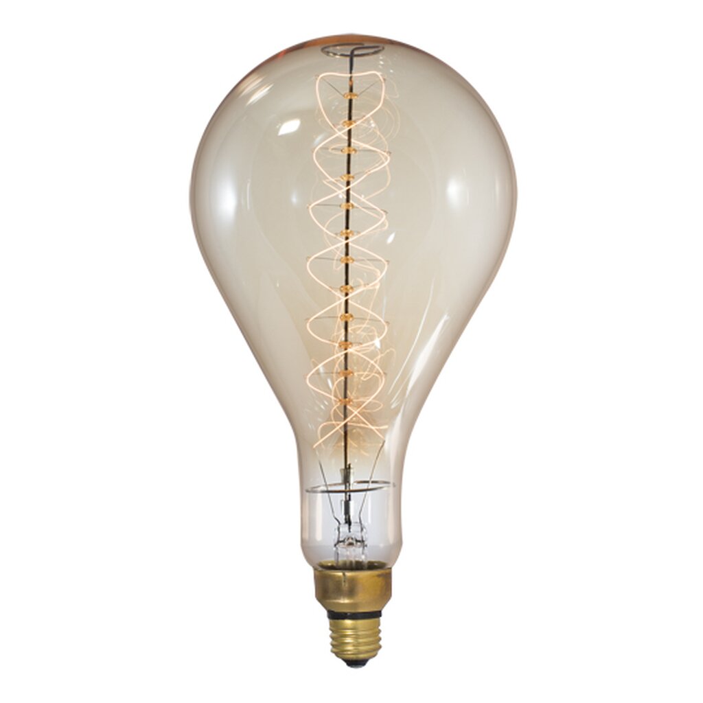 2 pack - Bulbrite 137101 60W PS56 Amber Incandescent Light Bulb