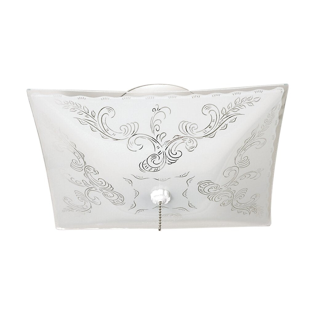 Satco SF77-392 Flush Mount Fixture 2 Light - 12" Flush with Square
