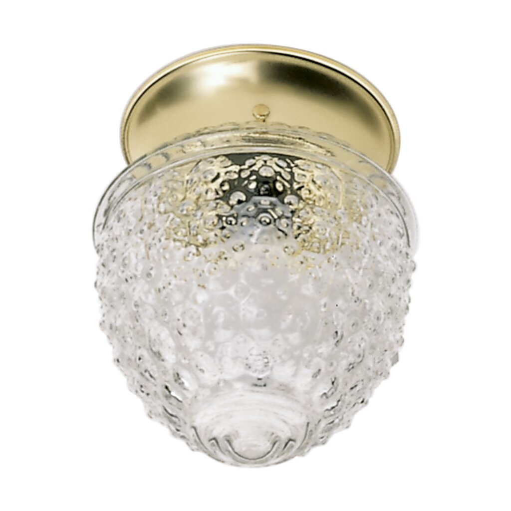 Satco SF77-125 Flush Mount Fixture 1 Light - 6" Flush with Clear