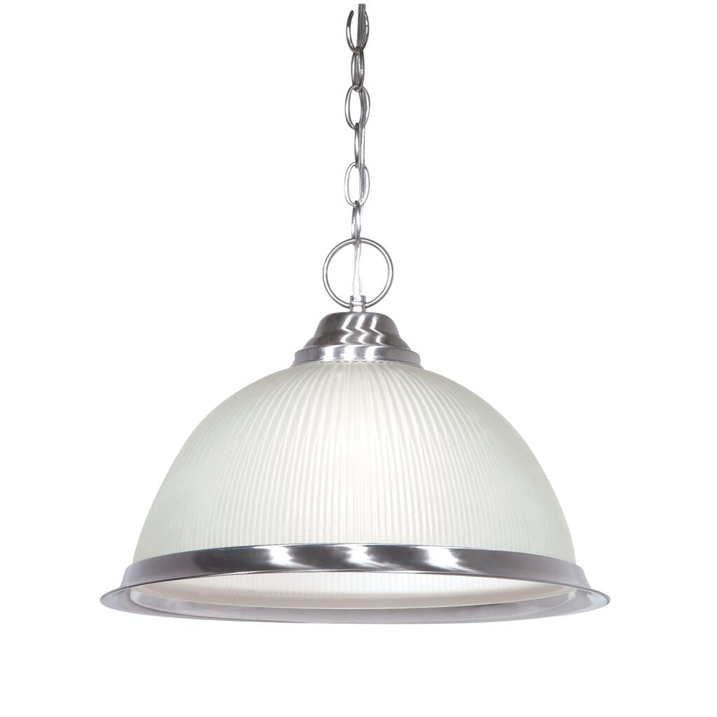 Satco SF76-691 Pendant Fixture 1 Light - 15" with Frosted Prismatic