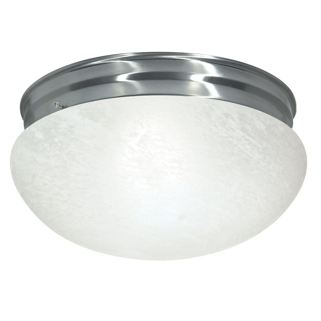 Satco SF76-677 Flush Mount Fixture 2 Light - 12" Flush with Alabaster