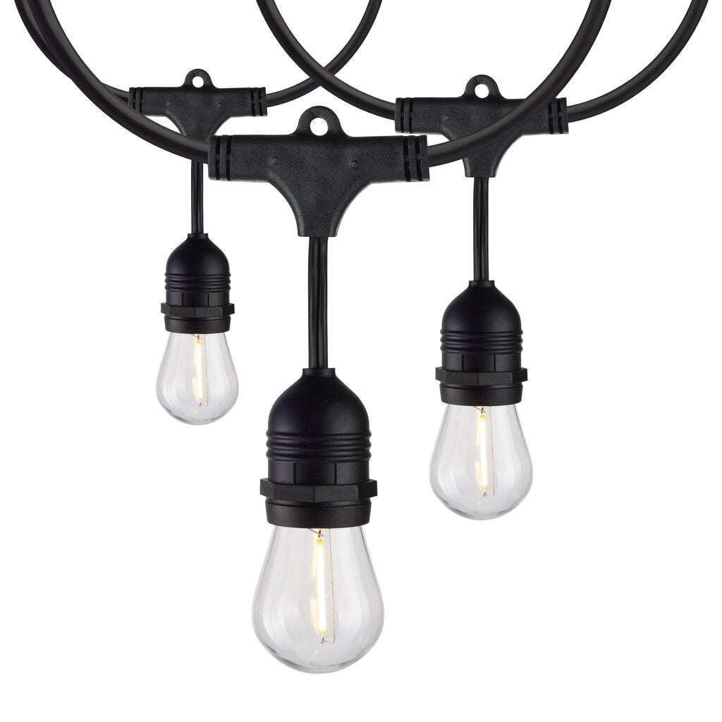 Satco S8037 24W LED String Light Fixture 2 Pack; 24Ft; Includes 12-S14