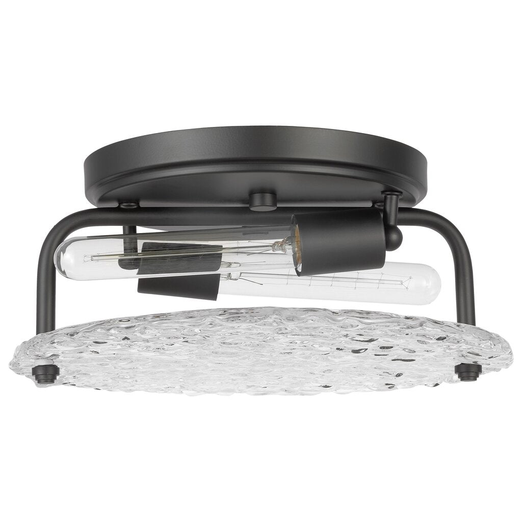 Satco 60-7810 Flush Mount Fixture Glacier; 2 Light Large Medium Base;