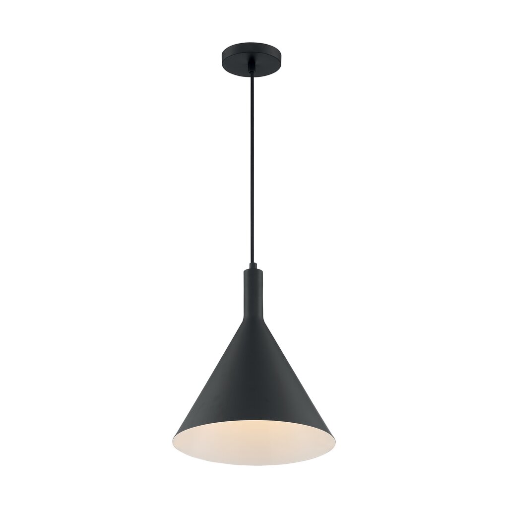 Satco 60-7128 Pendant Fixture Lightcap; 1 Light; Large Matte Black