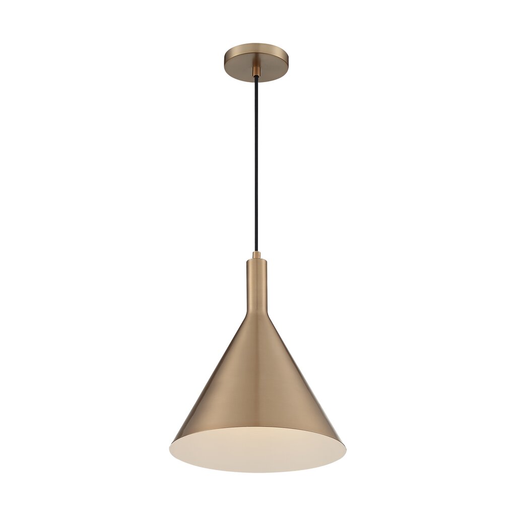 Satco 60-7118 Pendant Fixture Lightcap; 1 Light; Large Burnished Brass