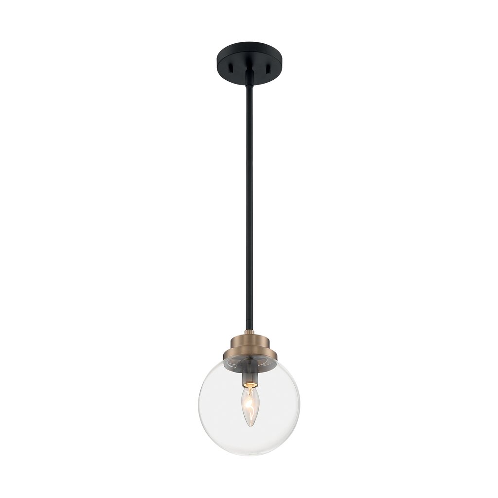 Satco 60-7121 Pendant Fixture Axis; 1 Light; Matte Black Finish with