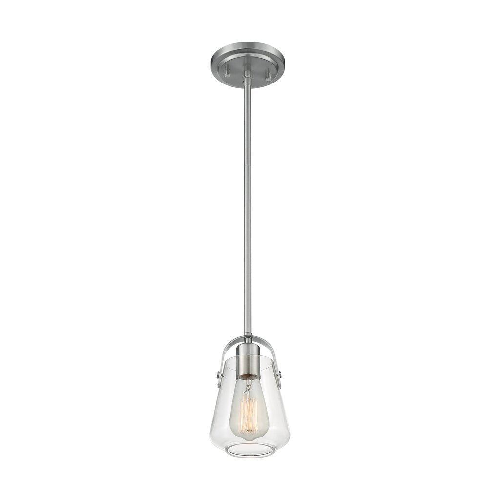 Satco 60-7116 Mini Pendant Fixture Skybridge; 1 Light; Brushed Nickel