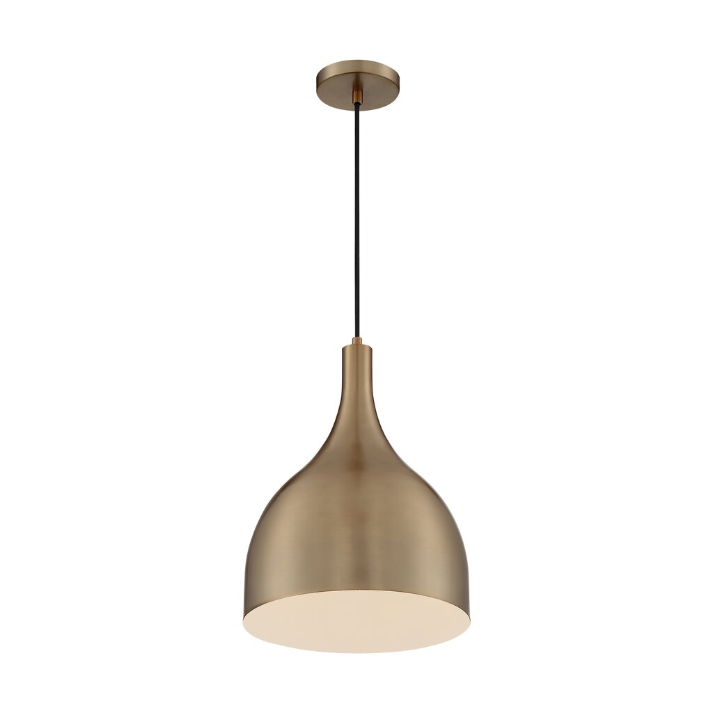 Satco 60-7077 Pendant Fixture Bellcap; 1 Light; Large Burnished Brass