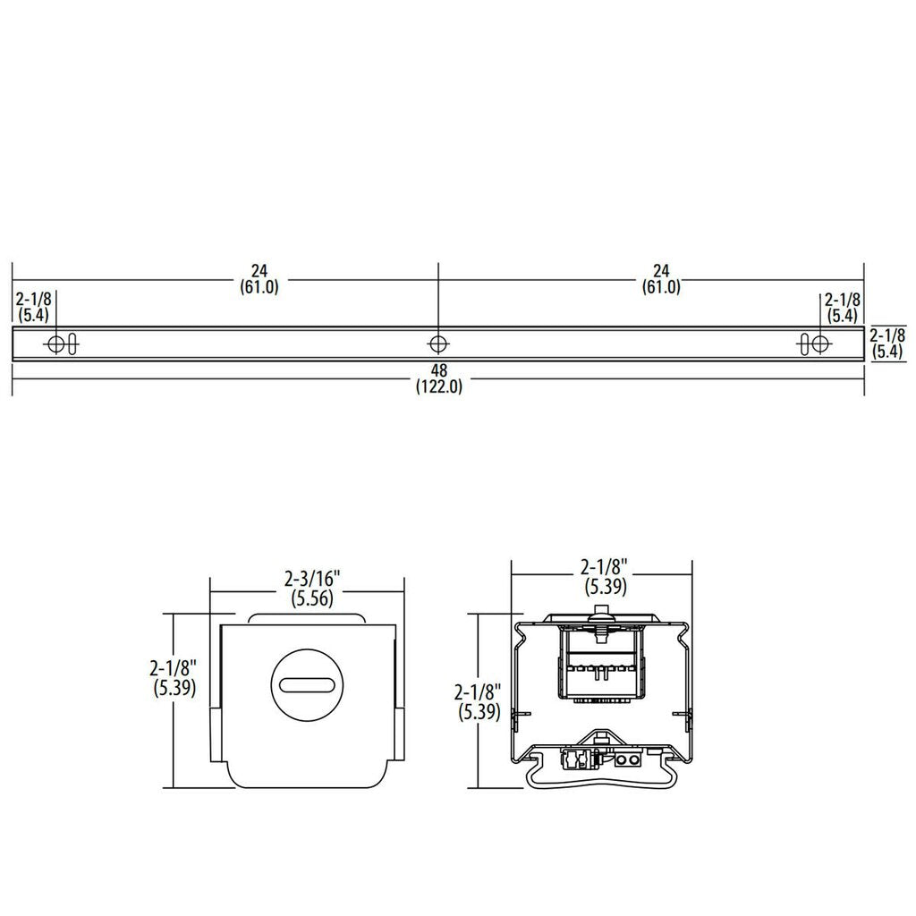 Lithonia ZL1N L48 7000LM FST MVOLT 40K 80CRI WH 52W LED Strip Fixture