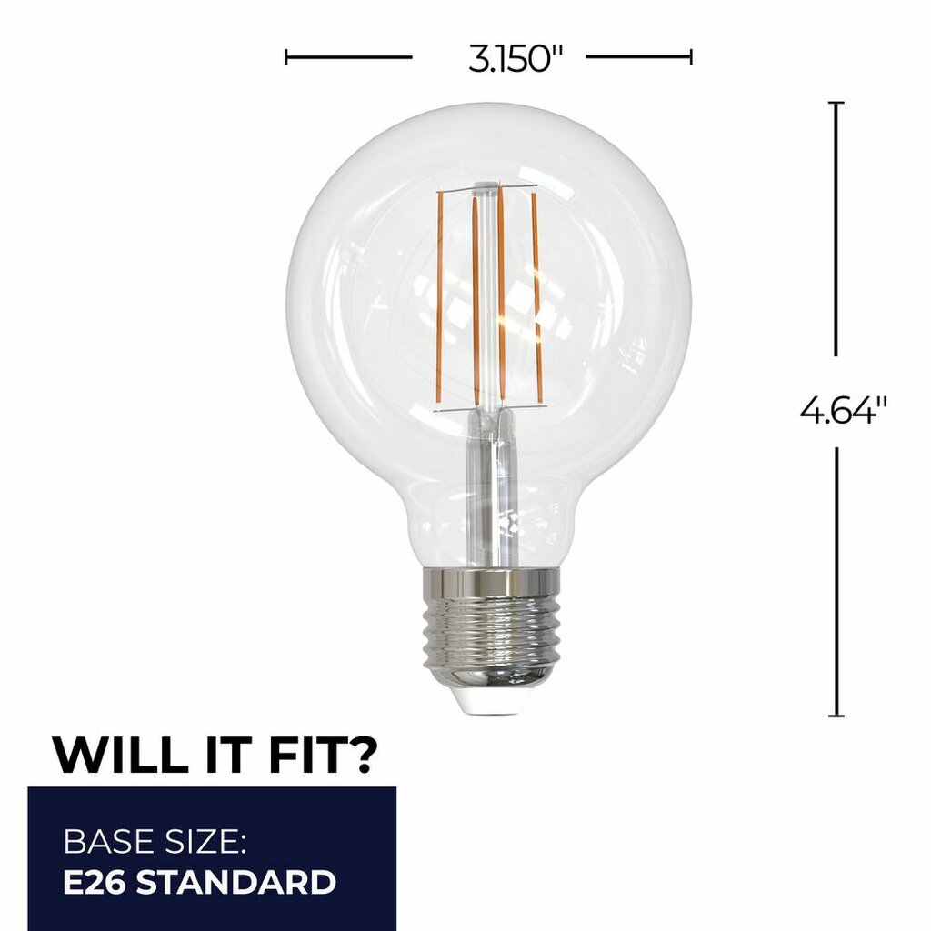 4 pack - Bulbrite 862877 8.5W G25 Soft White Light Bulb