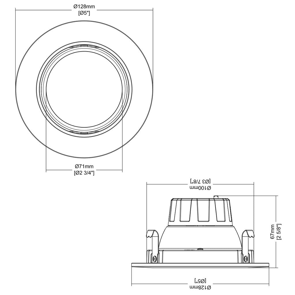 Halco 83986 8W LED Dimmable Fixture ProLED Select Gimbal Downlight 4in