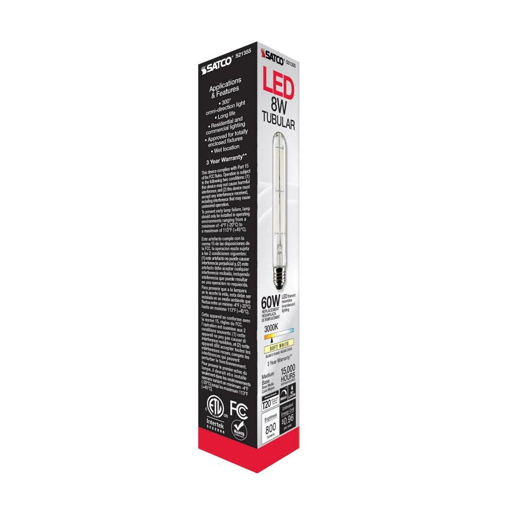 Satco S21355 8W T9 LED Light Bulb