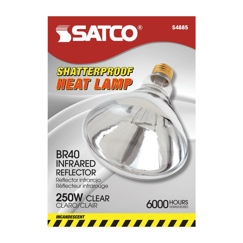 Satco S4885 250W R40 Heat Incandescent Light Bulb