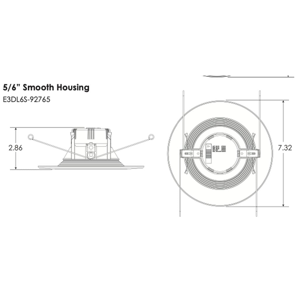 Energetic Lighting E2DLS6-92750 6" LED Downlight Fixture Slim