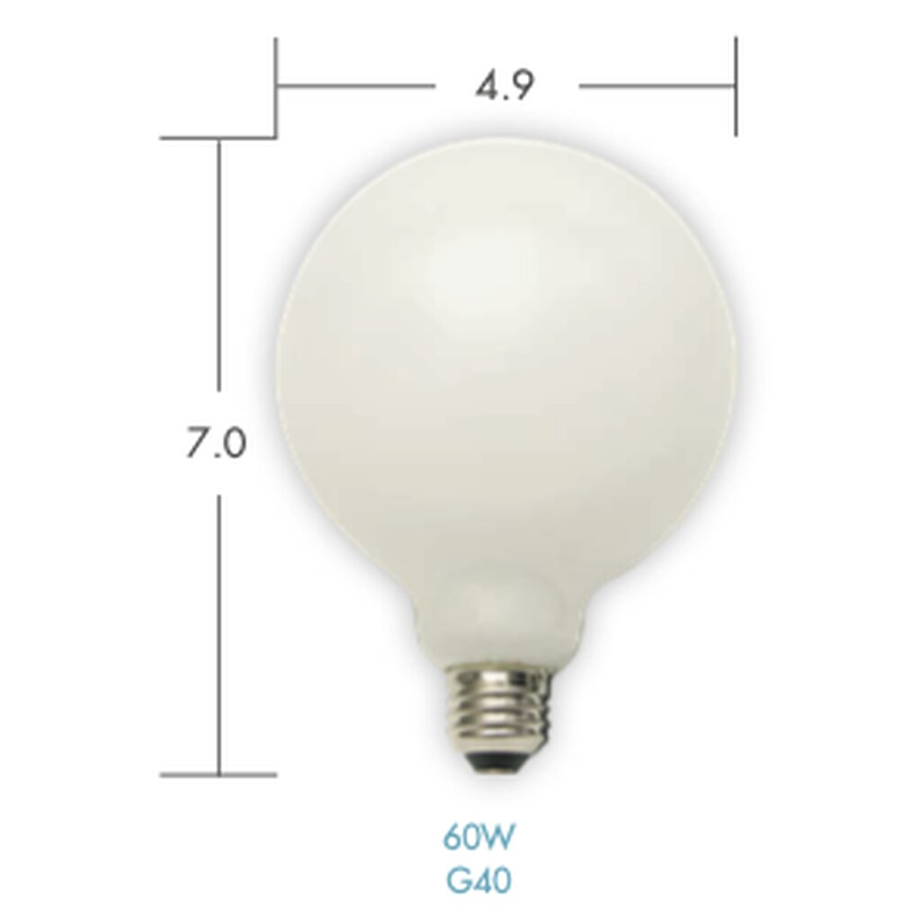 TCP FG40D60GL1 8W G40 Warm White LED Light Bulb