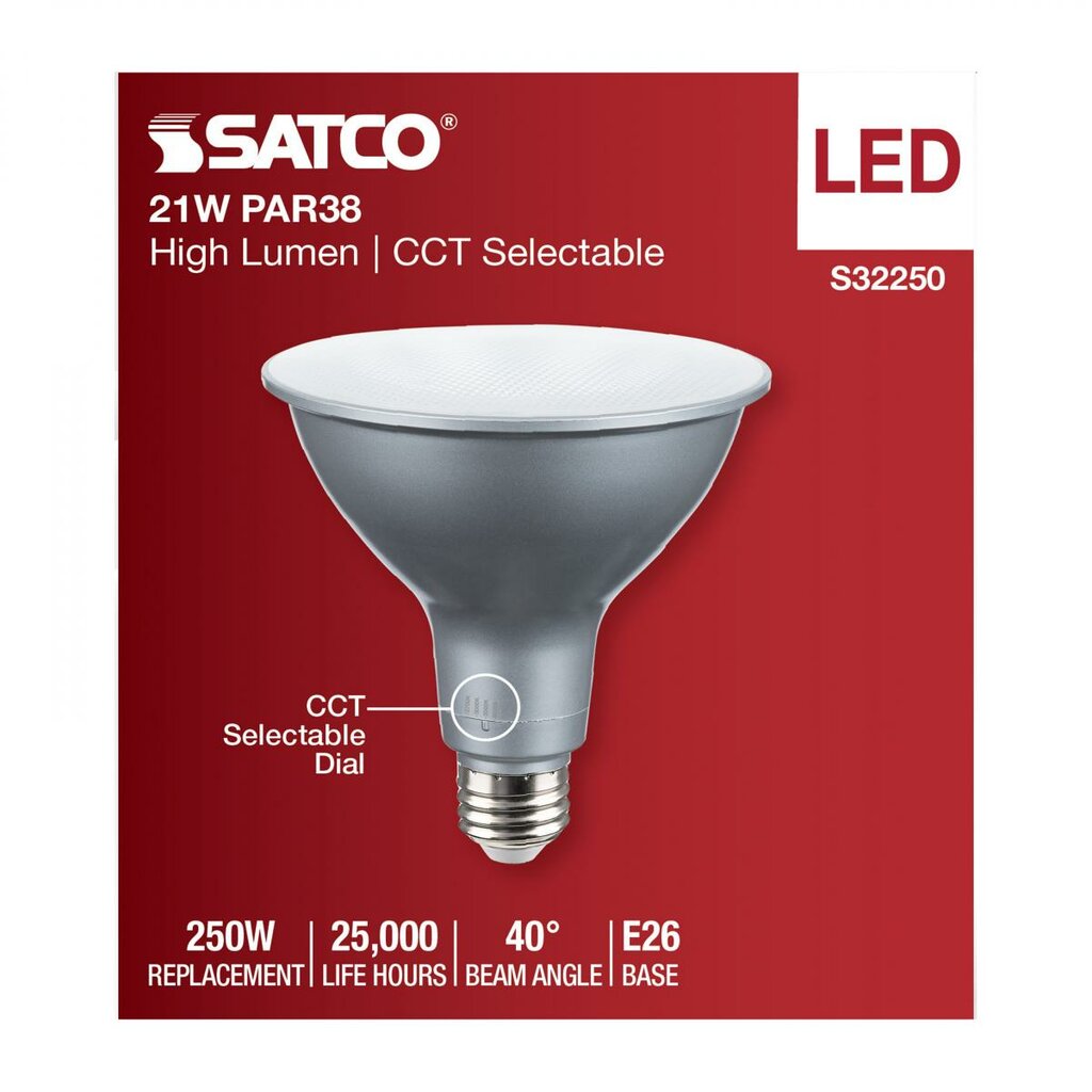 Satco S32250 21W PAR38 CCT LED Light Bulb