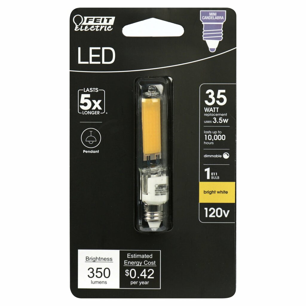6 pack - Feit Electric BP35MC/830/LED/HDRP 3.5W T4 3000K LED