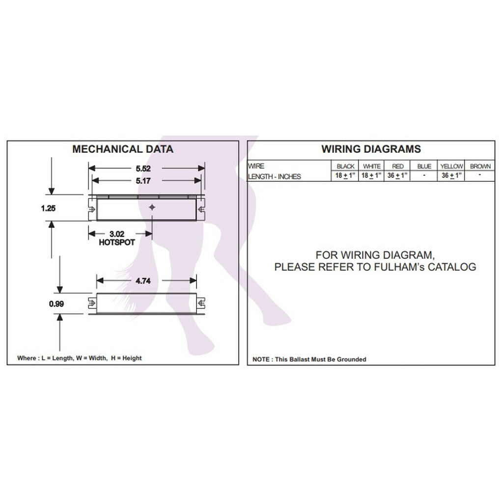 50 pack - Fulham WH2-277-BLS Ballast