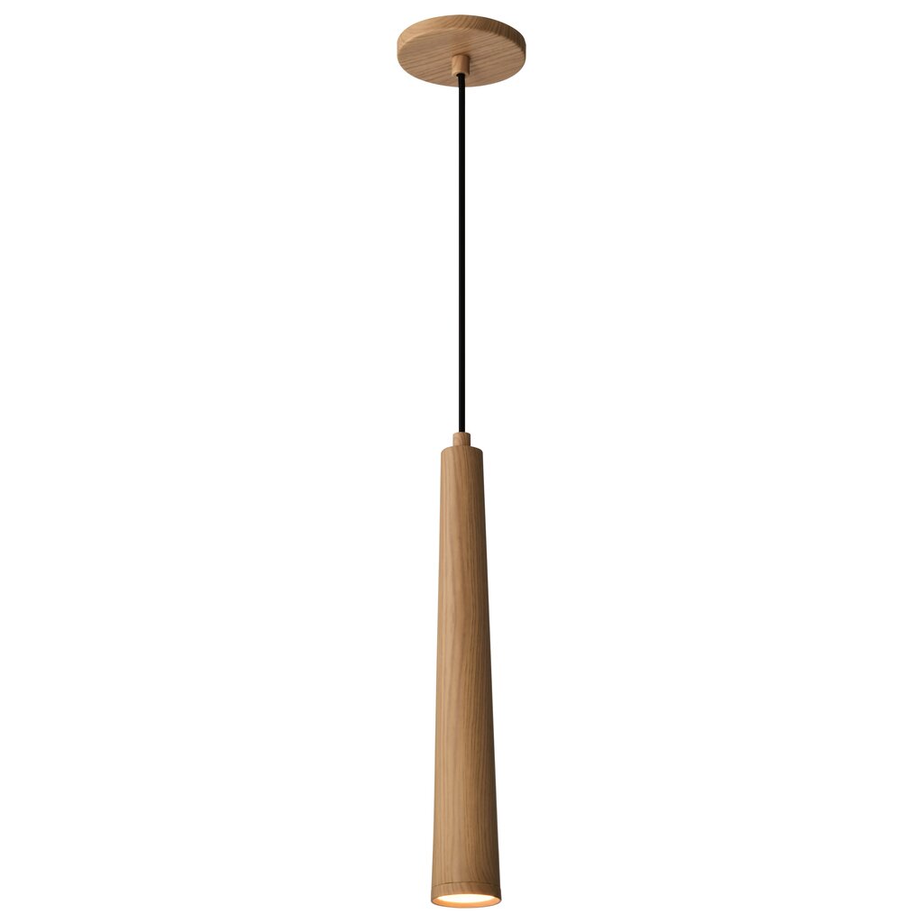 Satco 62-830 12W LED Fixture Melrose - 16" Pendant Ash Wood Finish