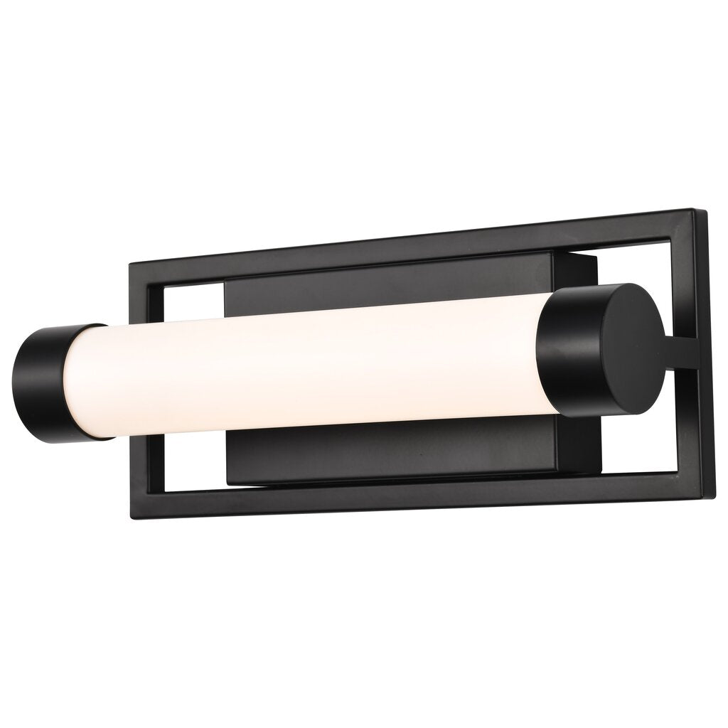 Satco 62-666 13W LED Fixture Canal Small Vanity - Matte Black Finish