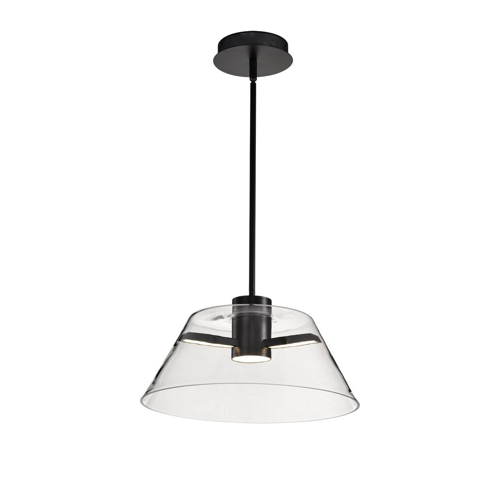 Satco 62-2062 18W LED Fixture Edmond - 17 Inch Pendant Matte Black