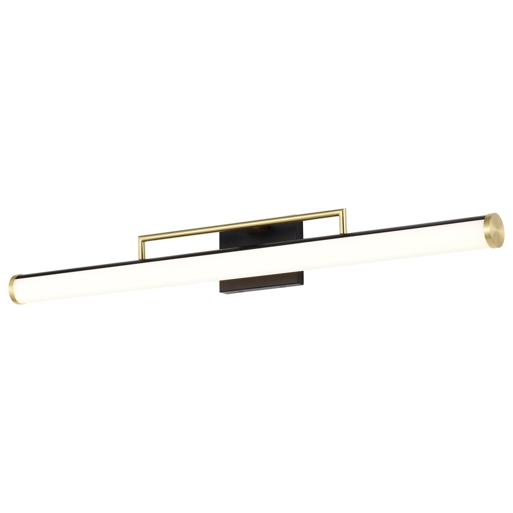 Satco 62-1539 39W LED Fixture Solano Large Vanity - Black and Brushed
