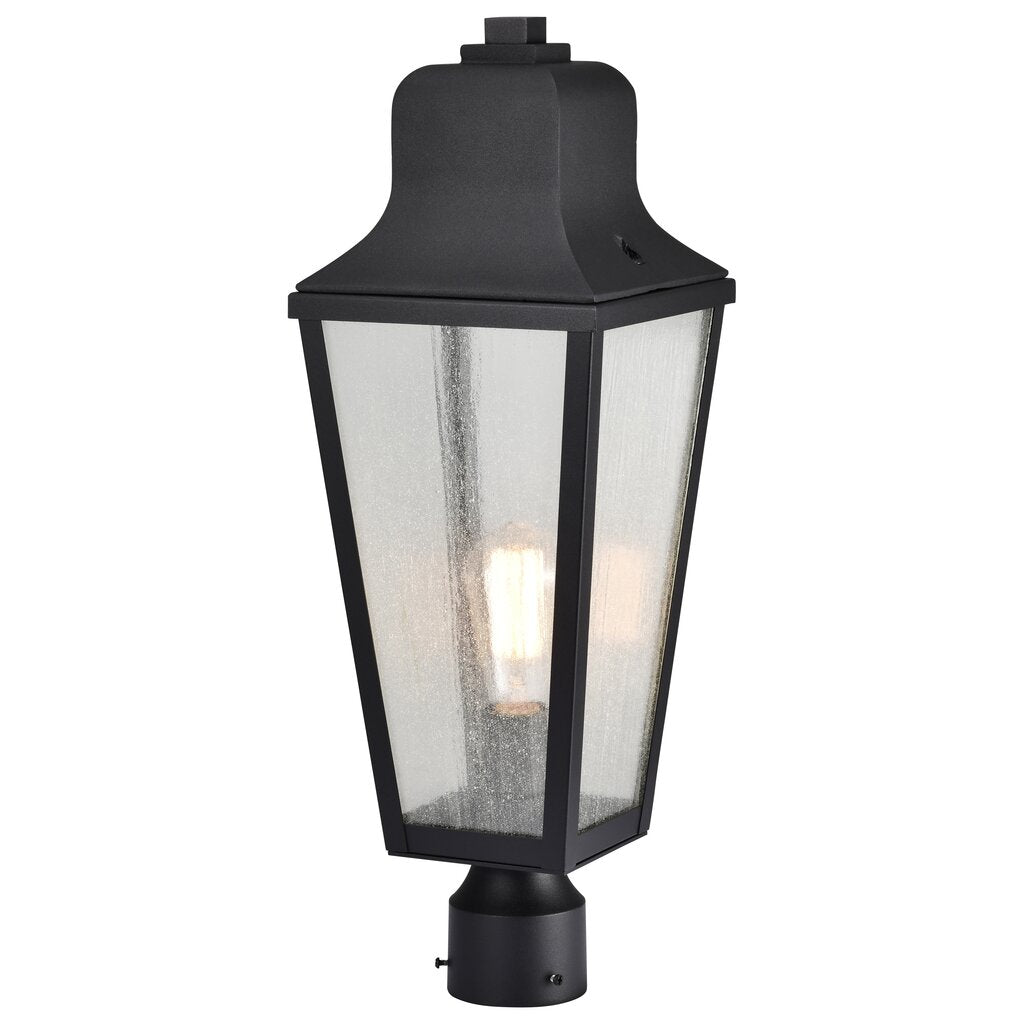 Satco 60-8134 Fixture Lawrence - 1 Light Post Top Matte Black with
