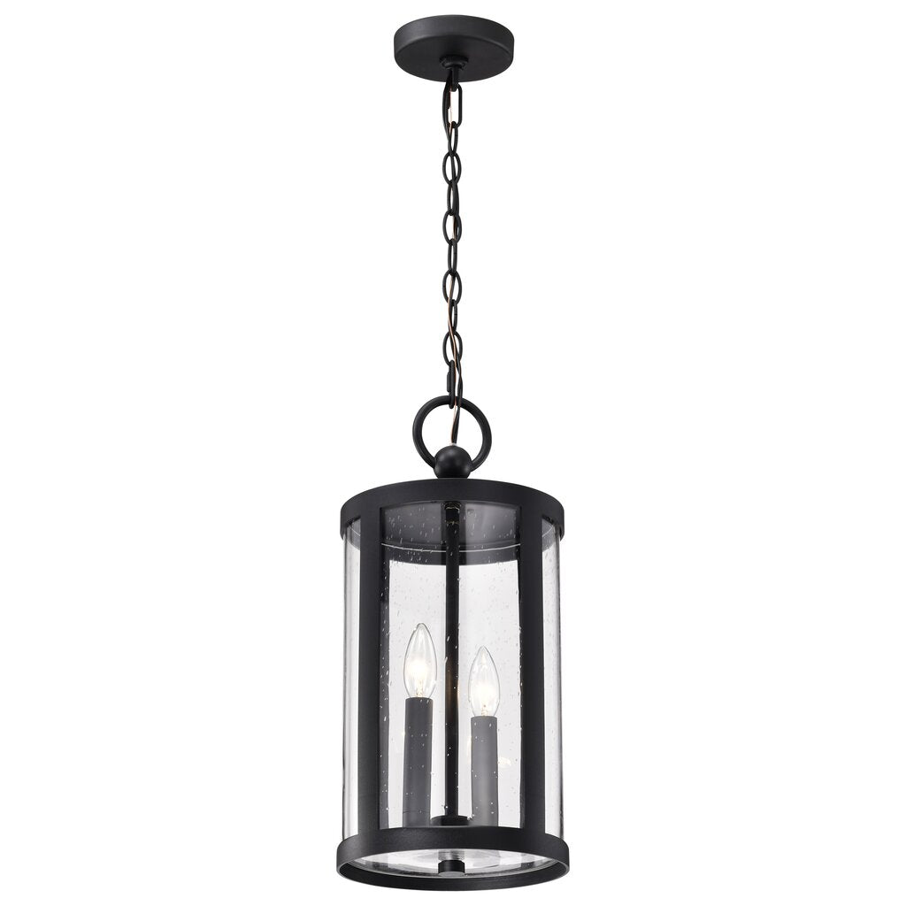 Satco 60-8115 Fixture Broadstone - 2 Light Hanging Lantern Matte Black