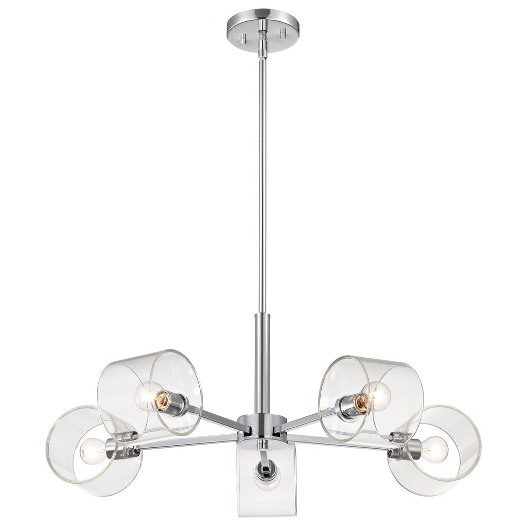 Satco 60-8075 Fixture Marlowe - 28 Inch 5 Light Chandelier Polished