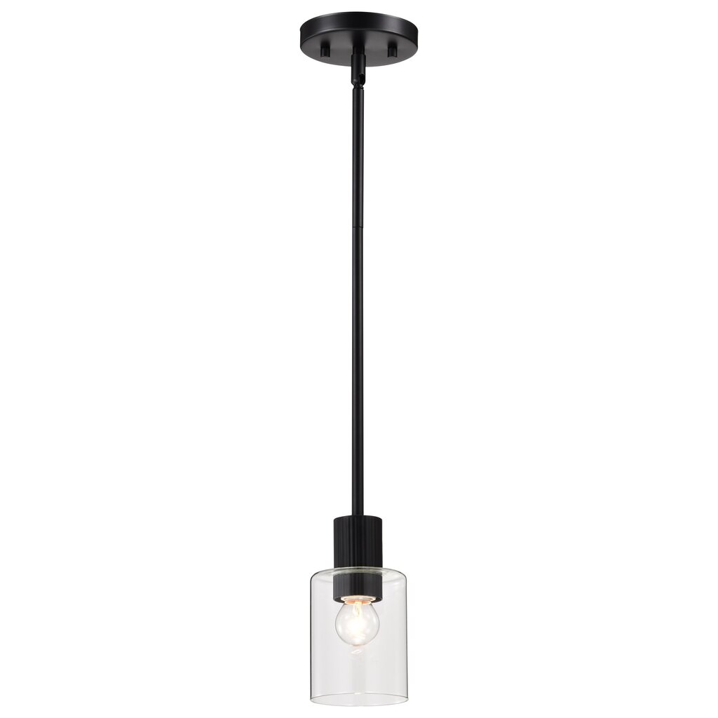Satco 60-8064 Fixture Clarksville - 5 Inch Mini Pendant Matte Black