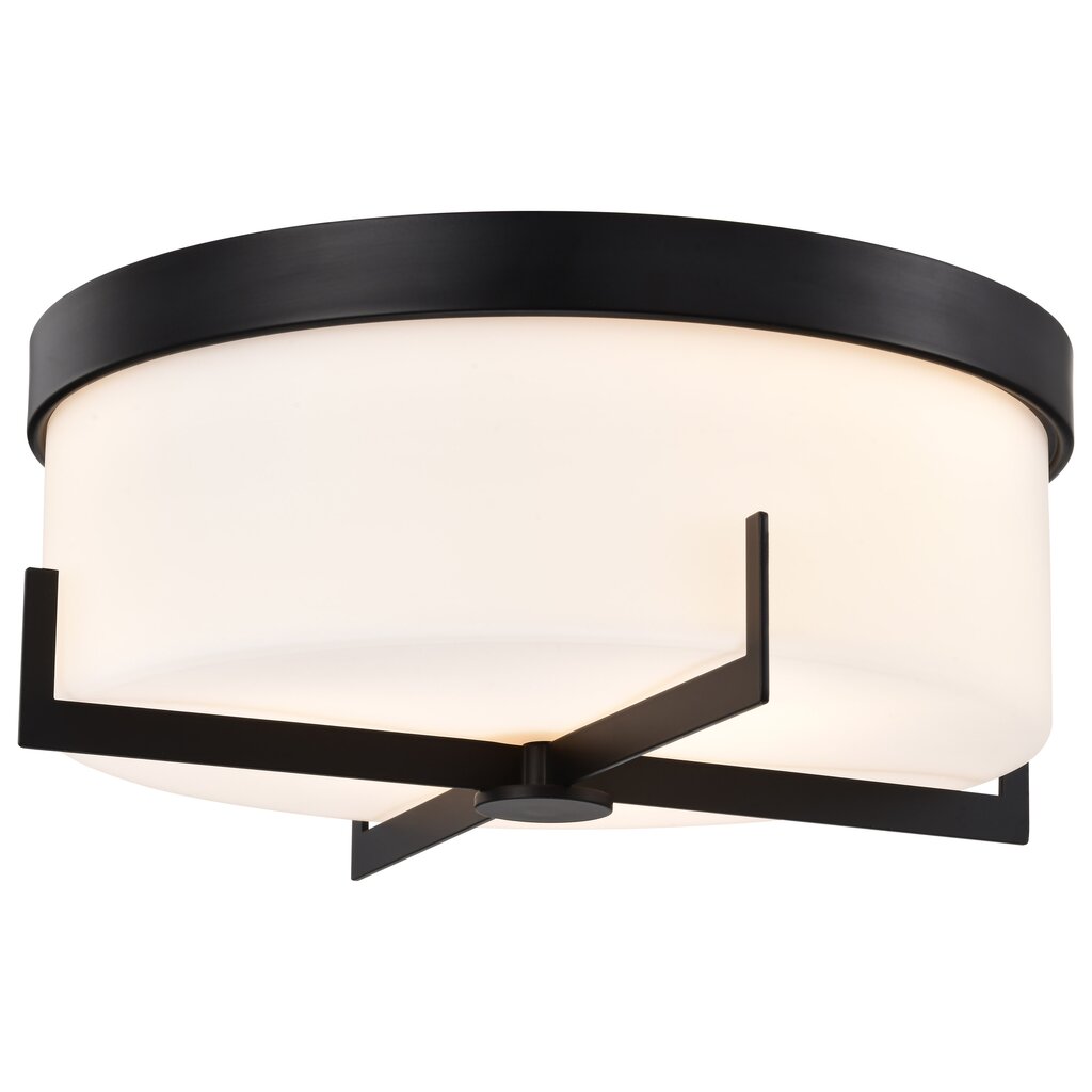Satco 60-8054 Fixture Roselle - 15 Inch Flush Mount Matte Black with