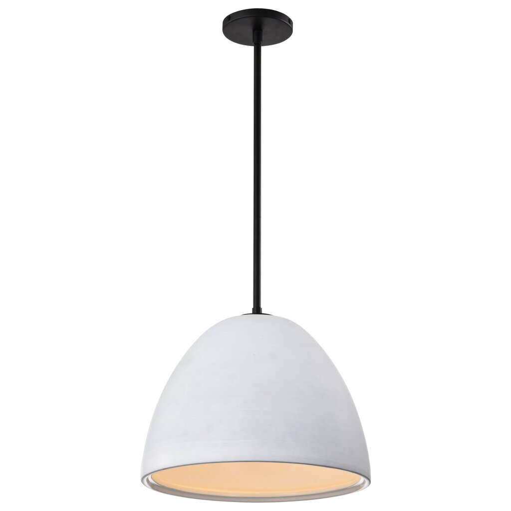 Satco 60-8013 Fixture Collins - 14 Inch Pendant Ceramic with Silver