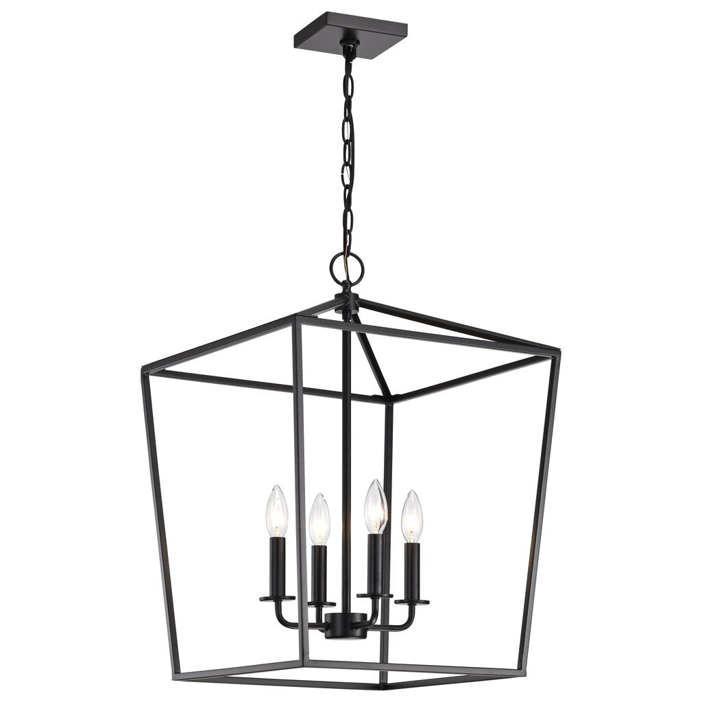 Satco 60-7951 Fixture Emma 4 Light Small Pendant - Dark Bronze Finish