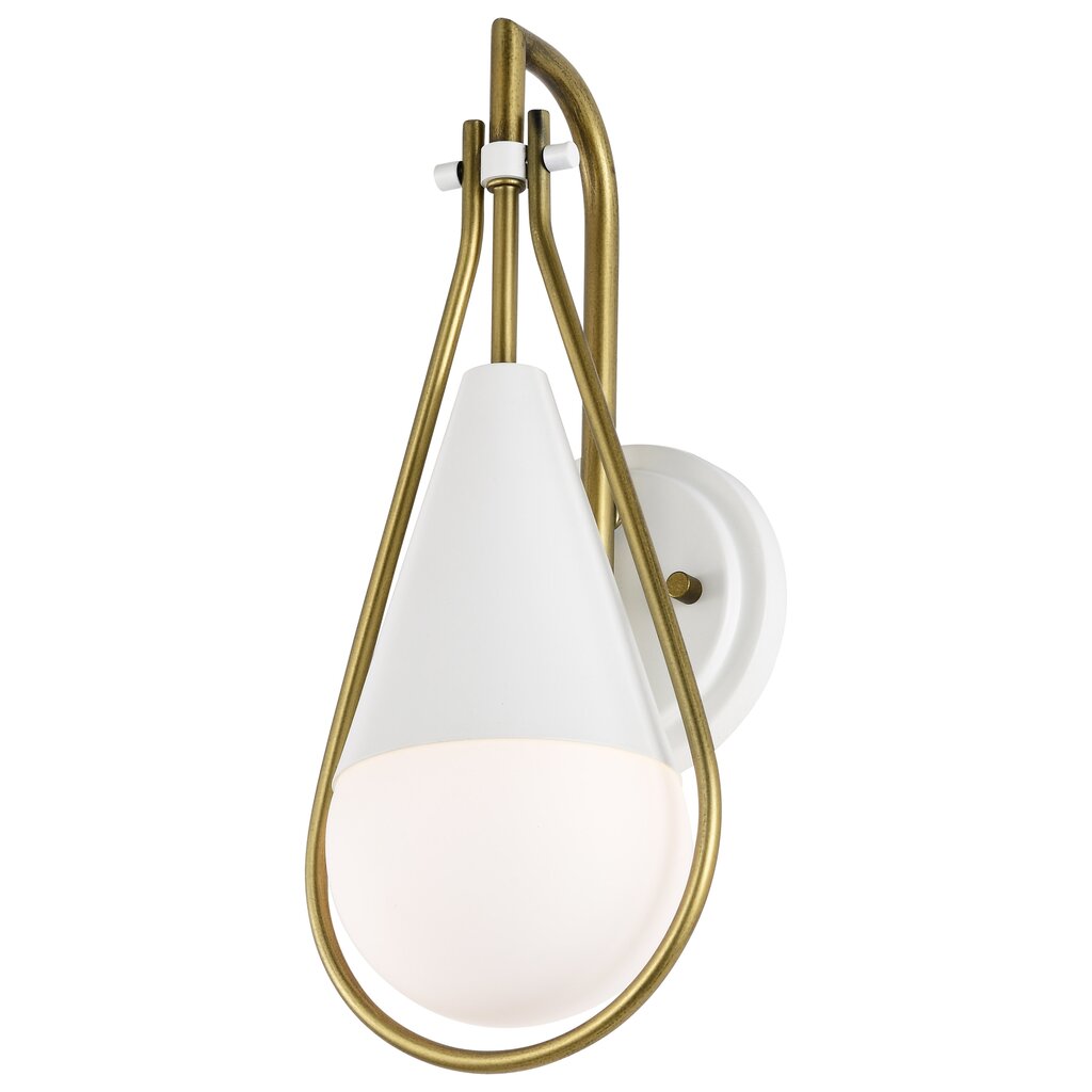 Satco 60-7921 Fixture Admiral 1 Light Wall Sconce - Matte White and