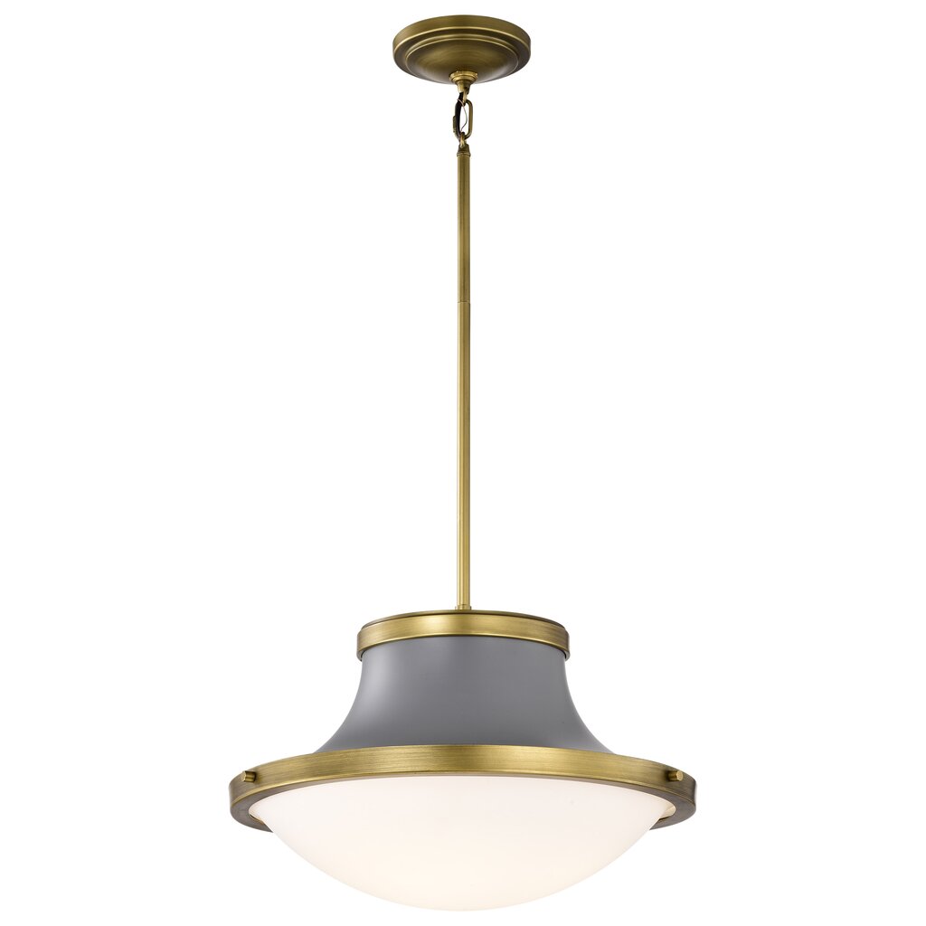 Satco 60-7918 Fixture Lafayette 3 Light Pendant - 18 Inches Gray