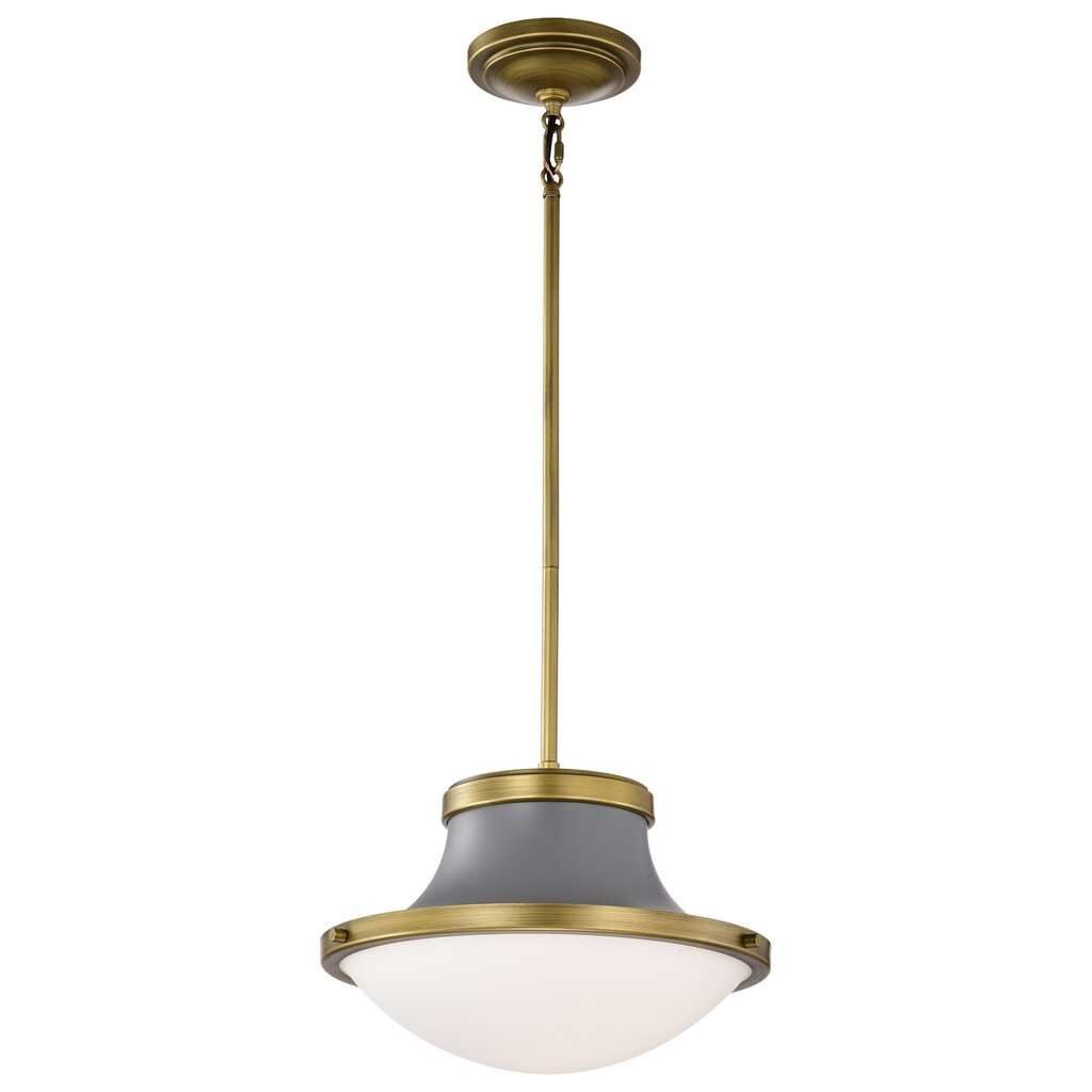 Satco 60-7917 Fixture Lafayette 1 Light Pendant - 14 Inches Gray