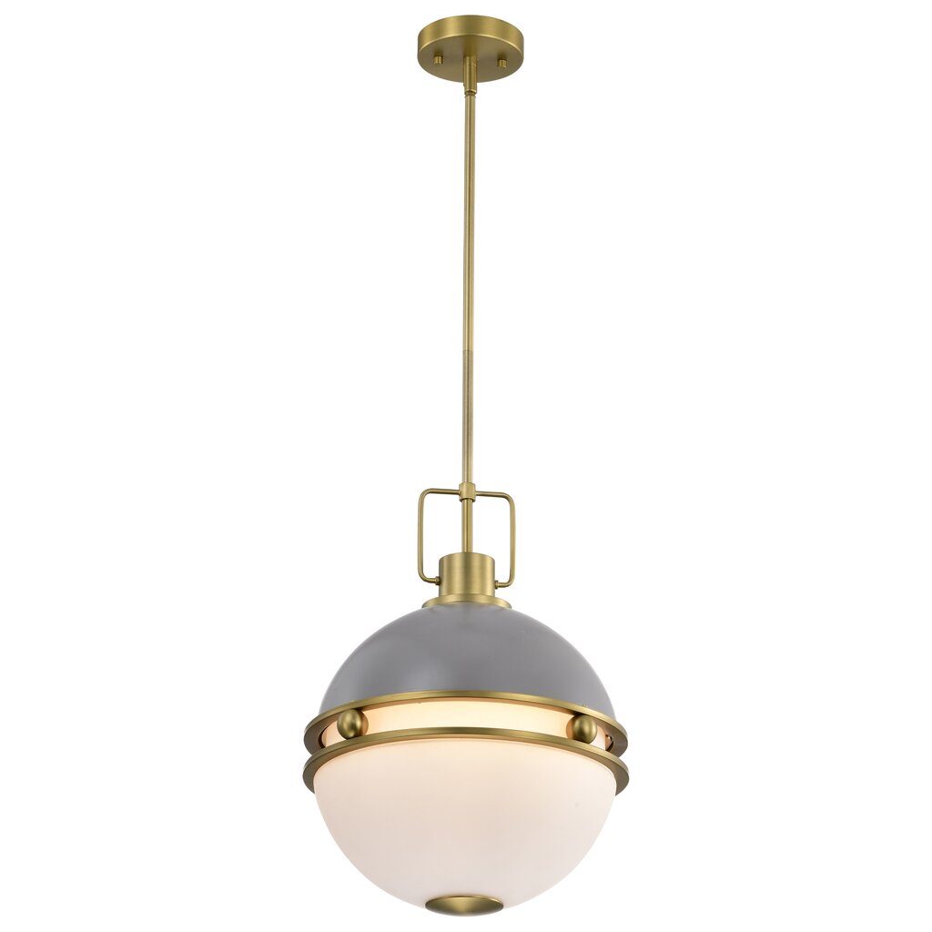 Satco 60-7877 Fixture Everton 2 Light Pendant - 14 Inches Matte Gray