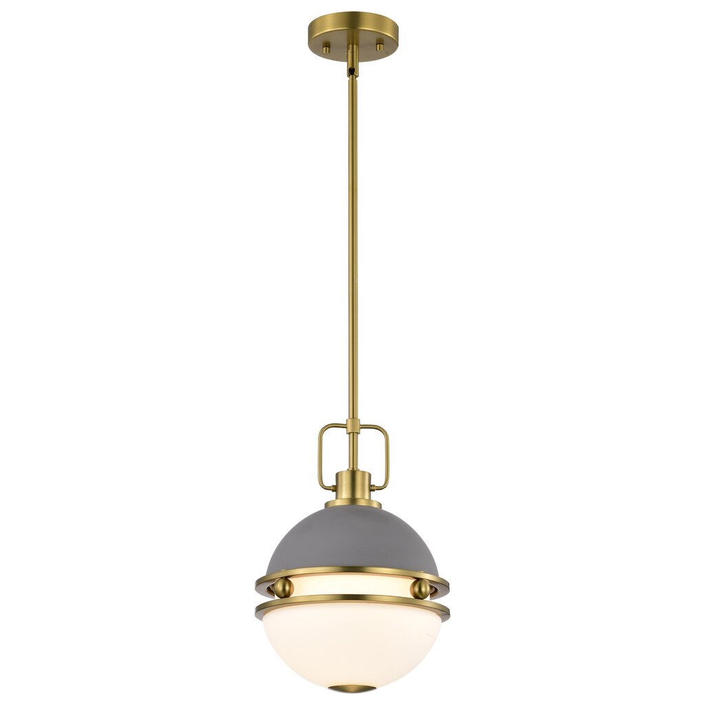 Satco 60-7875 Fixture Everton 1 Light Pendant - 10 Inches Matte Gray