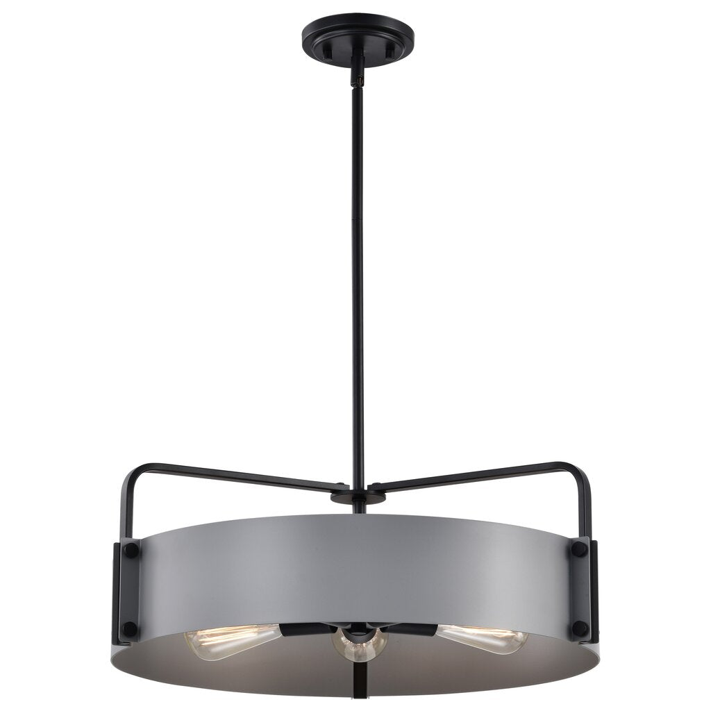 Satco 60-7854 Fixture Altos 5 Light Large Pendant - Gray and Matte