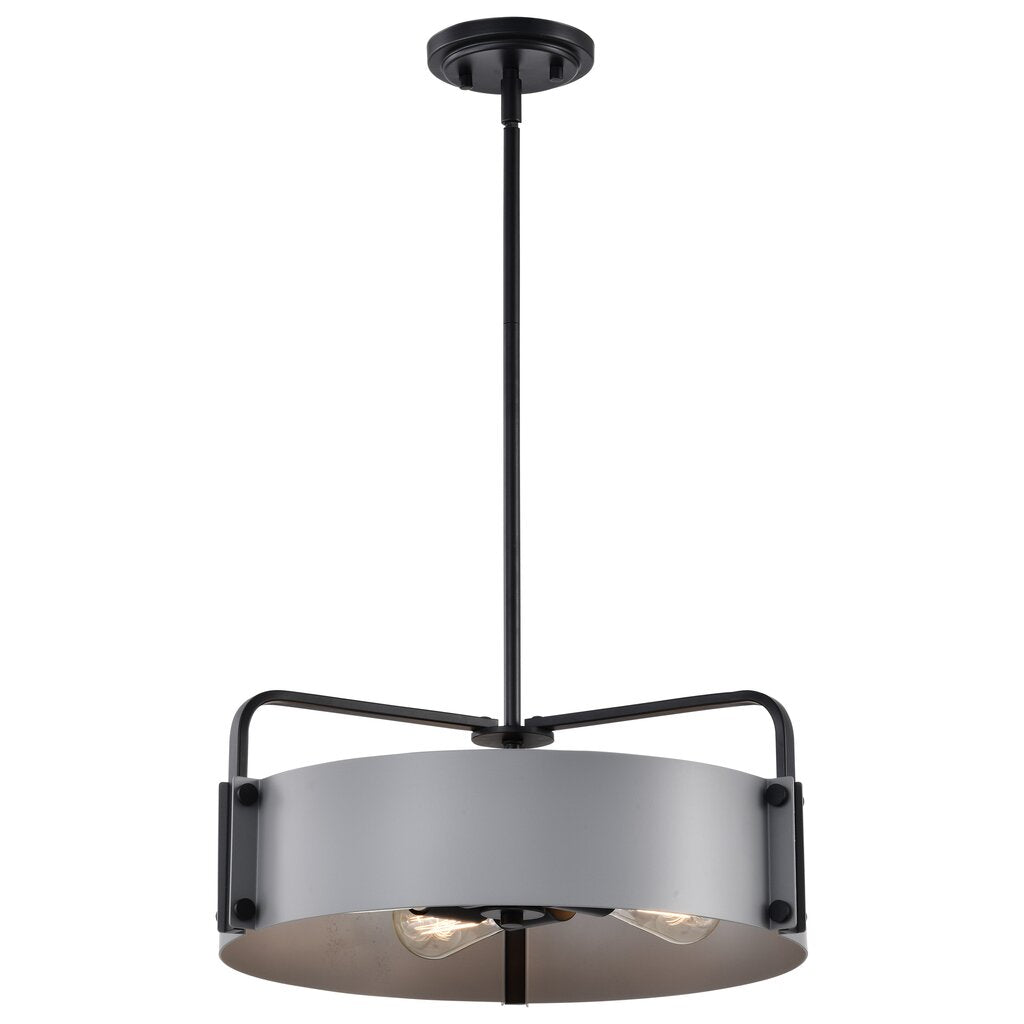 Satco 60-7853 Fixture Altos 4 Light Medium Pendant - Gray and Matte