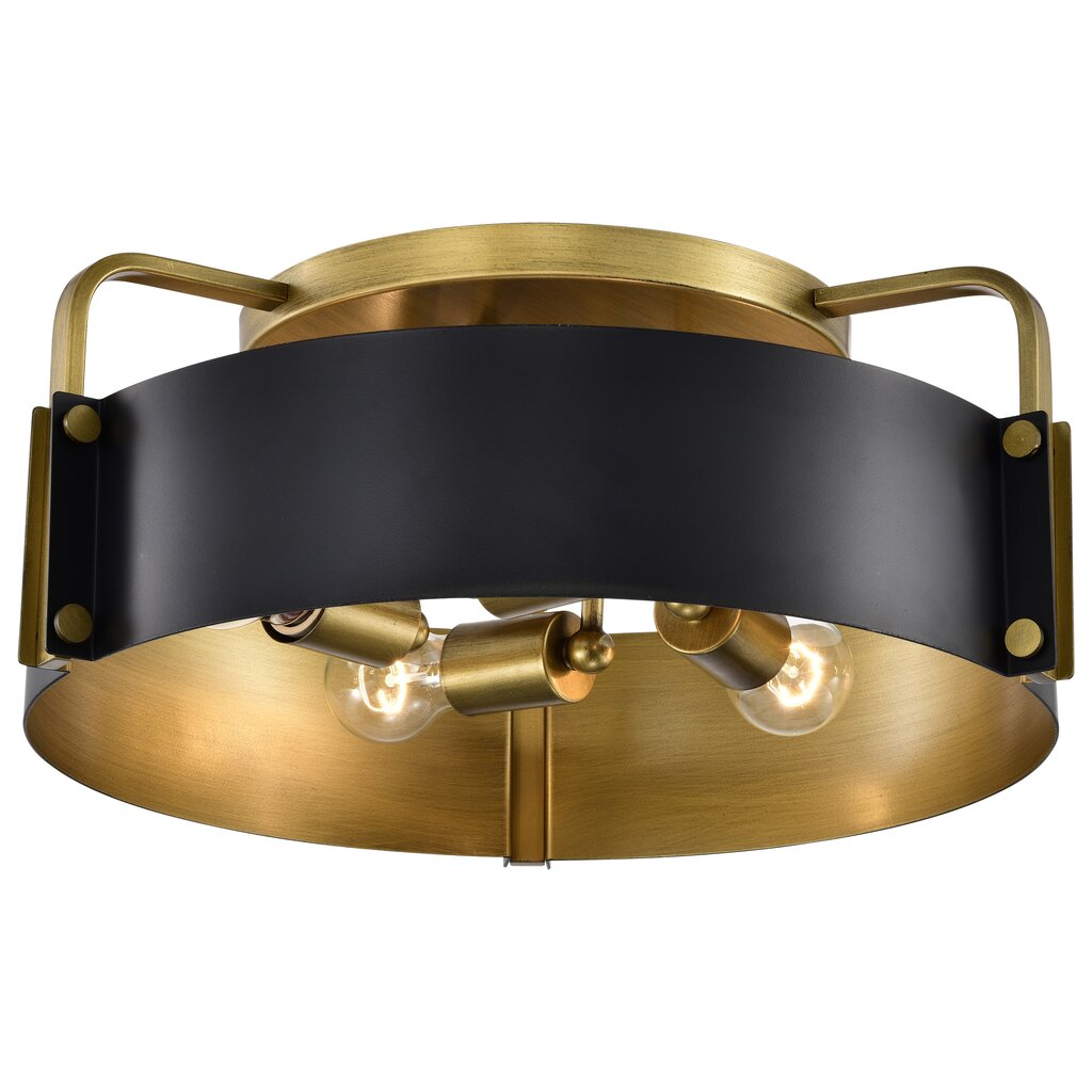 Satco 60-7841 Fixture Altos 4 Light Semi Flush - Matte Black and