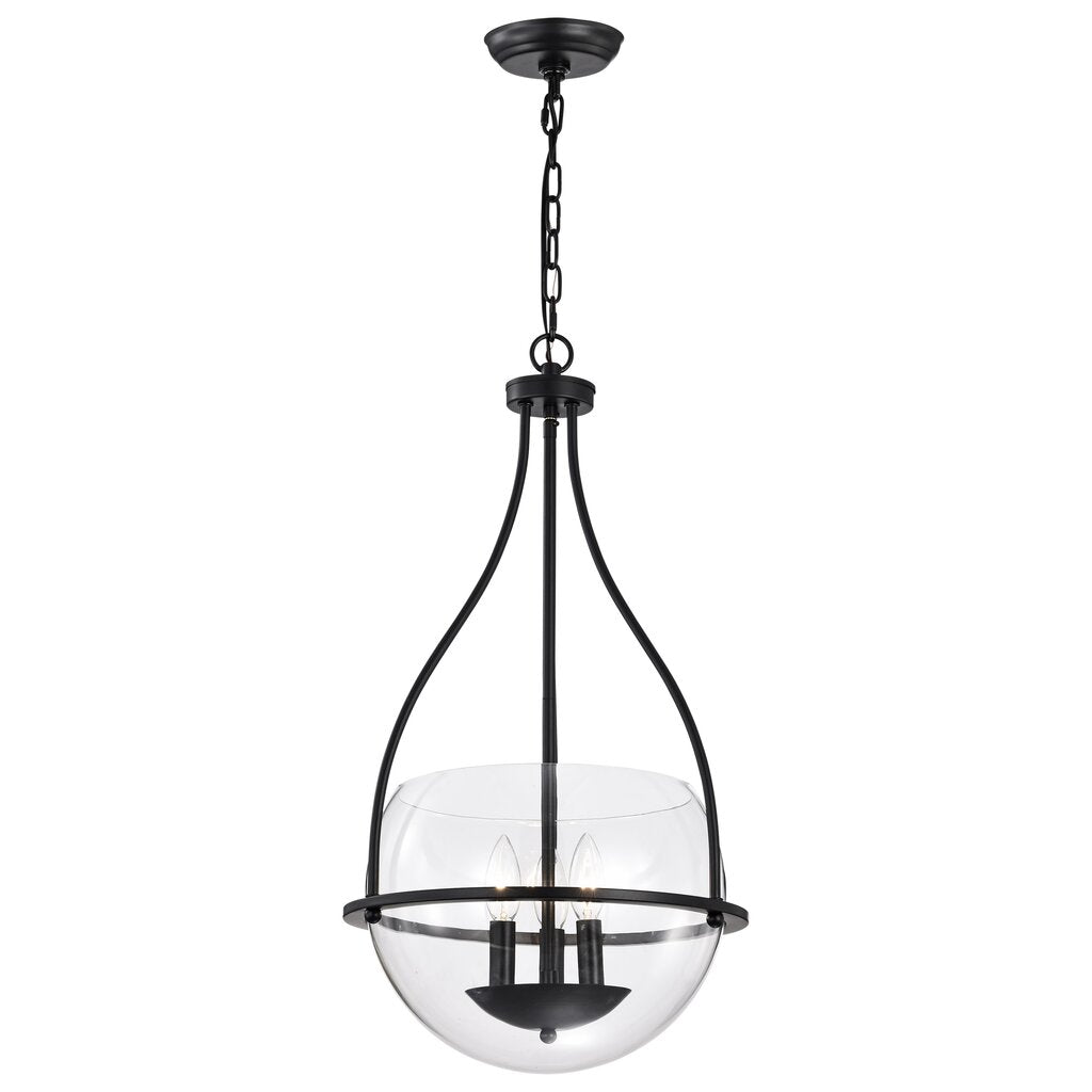 Satco 60-7820 Fixture Amado 3 Light Pendant - 14 Inches Matte Black